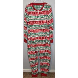 Jammies For Your Families One Piece Outfit Women’s Large Christmas Snowflake